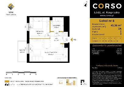 2-pokojowe mieszkanie 45m2 + balkon Bezpośrednio