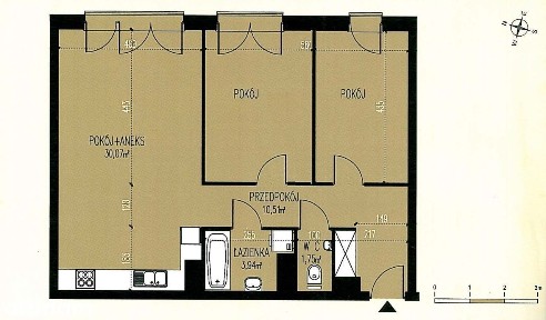 0% prowizji | 70,9 m² | 3 pokoje | Winda | Winiary