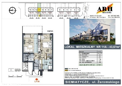 Mieszkanie BEZCZYNSZOWE 43,67m² z ogródkiem|ul.Żeromskiego|Siemiatycze