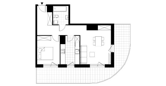 2-pokojowe mieszkanie 52m2 + loggia Bezpośrednio
