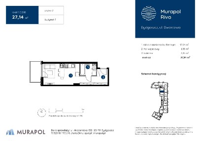 1-pokojowe mieszkanie 27m2 + balkon Bez Prowizji