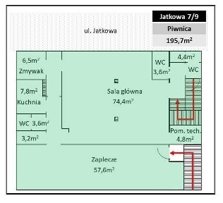 Centrum - GastroPiwnica 195m2, Bar/Restauracja, do wykończenia