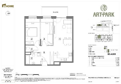 3-pokojowe mieszkanie 60m2 + balkon