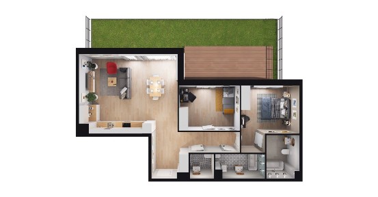 3-pokojowe mieszkanie 79m2 + ogródek Bez Prowizji