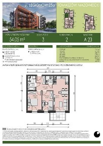 Apartamenty Legionów | mieszkanie 3-pok. | A23