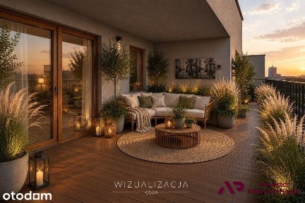 Penthouse z dużym tarasem i ogródkiem