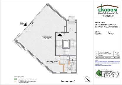 Piękny Lokal 97m2 ustawny, parking przed lokalem, witryny, garaż