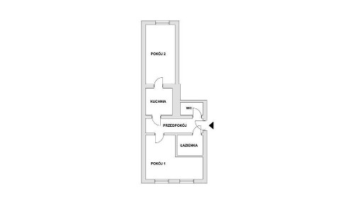 Mieszkanie 2 pokojowe - I Piętro - 45,9 m2 - wschód - zachód