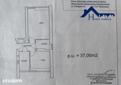 2 pokoje | 37 m² | Żoliborz | CH Arkadia
