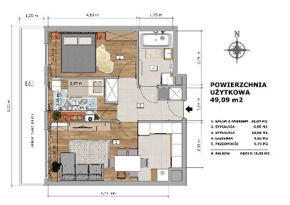 3 pok przy Parku duży balkon *garaż podziemny Mpec
