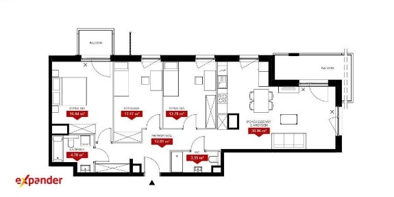 91 m² | 2 łazienki | Garderoba | Nowe Jeżyce
