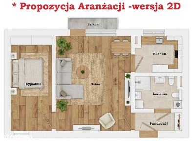 Centrum - 2 pokoje + balkon - idealne na start lub pod wynajem.