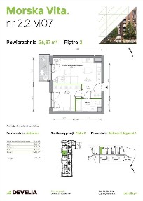 2-pokojowe mieszkanie 36m2 + loggia Bez Prowizji