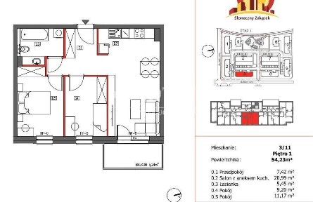 3-pokojowe mieszkanie/balkon/Kąty Wrocławskie