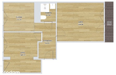 Wyremontowane 2-pokojowe 44,92 m² osobna kuchnia, bez pośredników