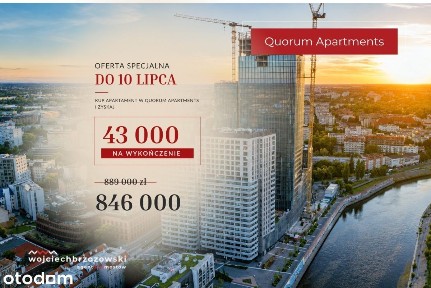 Promocja - 80 000 do 31.08 Quorum Apartments 18 p.