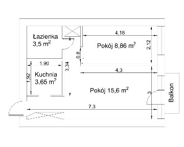 CENTRUM,5 min do Rynku,2pok,37m2,BALKON,MIEJSKIE MEDIA,PEŁNA WŁASNOŚĆ