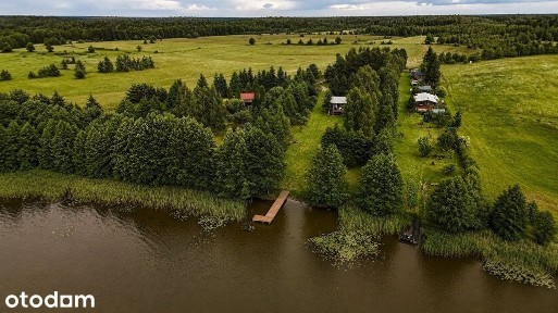 Uroczy dom z linią brzegową i nowym pomostem