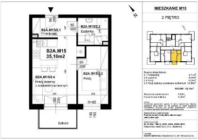 SPRZEDAM MIESZKANIE W BUSKU-ZDROJU ul. Siesławska 17 blok B2B M16 - 35,16m2