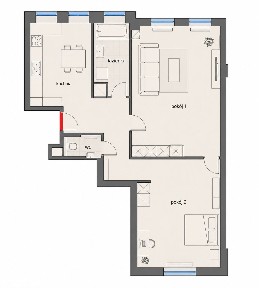 2 pokoje | 52,29 m² | 6. piętro | ul. Chmielna | Centrum Warszawy
