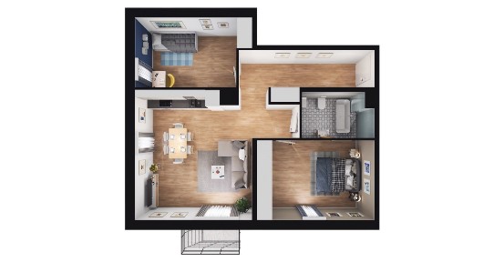 3-pokojowe mieszkanie 68m2 + balkon Bezpośrednio