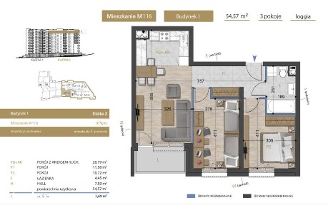 55m2 - 3pokoje! Projektant! Świetna inwestycja!