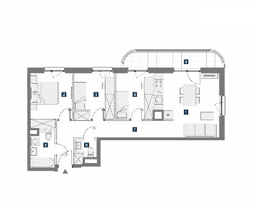 Piękny układ apartamentu z sypialnią MASTER, bliski termin oddania!
