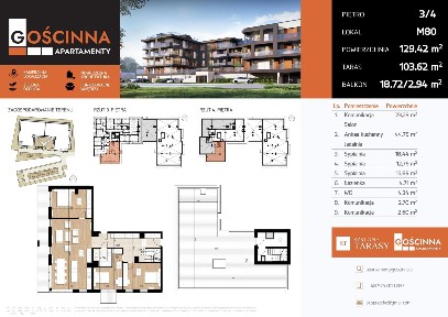 Apartamenty Gościnna 2 | mieszkanie 4-pok. | 80