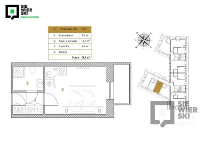 Nowy wykończony apartament z balkonem