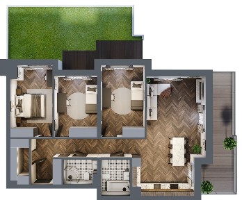 Mieszkanie, 93.99m², 4 pokoje, 3 piętro, B-KLM14-LM23, Nowe Horyzonty