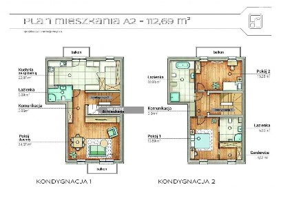 Sławinek | Dwupoziomowe | 112,7 m2 | Ogródek | 3 B