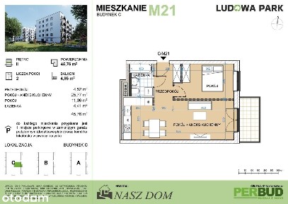 Ludowa Park | mieszkanie 2-pok. | CM11
