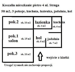 zadbane mieszkanie na sprzedaż Koszalin Struga blok niski
