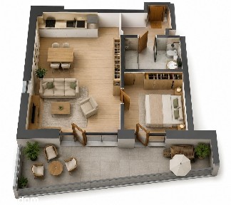 Mieszkanie, 45,34 m², Olsztyn