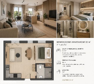 Słoneczna kawalerka 31 m² | Góra Markowca Okazja z meblami! 300m PKP