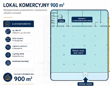 Hala w sąsiedztwie WIMA, wysokość 5m