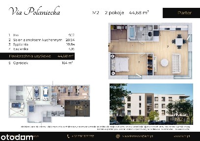 Via Połaniecka - nowe mieszkanie 2-pokojowe z ogródkiem 164m²