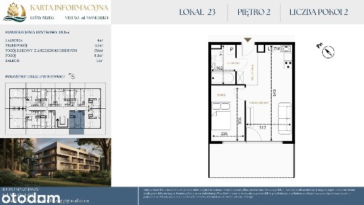 2-pokojowe mieszkanie 32m2 + balkon Bez Prowizji