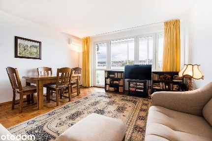 3 pokoje 75m² z panoramą Warszawy i METREM! Klimatyzacja. Bezposrednio