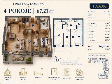 Nowoczesne mieszkanie w nowym centrum Łodzi | Fabryczna | Piotrkowska