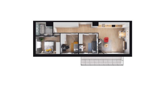 4-pokojowe mieszkanie 70m2 + balkon Bez Prowizji