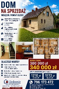 Nowa cena. Dom z potencjałem | 30 arów | Wolęcin gm. Radłów