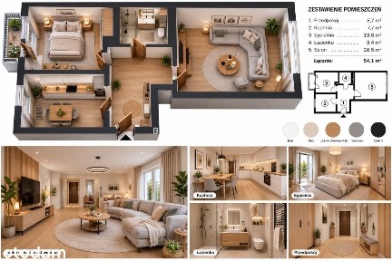 2-pok do remontu|os.Kolorowe | Nowa Huta | 51,43m²