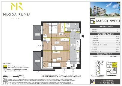 Młoda Rumia | mieszkanie 3-pok. | MR15 P4/M5