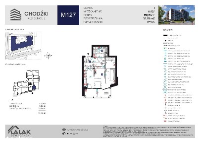 1-pokojowe mieszkanie 31m2 + balkon