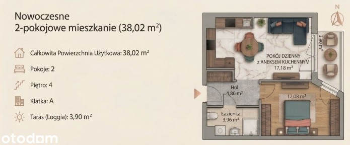 Nowoczesne 2-pokojowe mieszkanie - dostępne już w listopadzie 2026