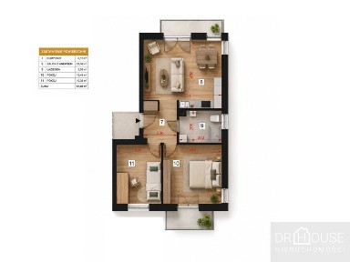 Mieszkanie 57 m2, 3 pok. 2 x balkon, SKA - Kraków