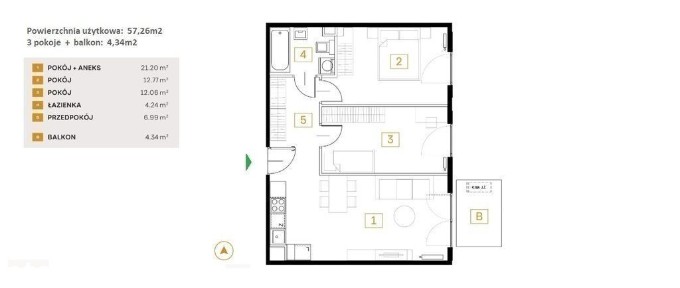 Nowoczesne 3 pokoje balkon garaż