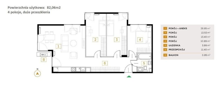 Komfortowe 4pokojowe oddzielna toaleta balkon