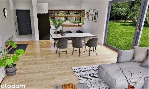 NOWOCZESNY DOM PARTEROWY PRZY LESIE ŻELECHÓW 106 m² DZIAŁKA 1040 m²